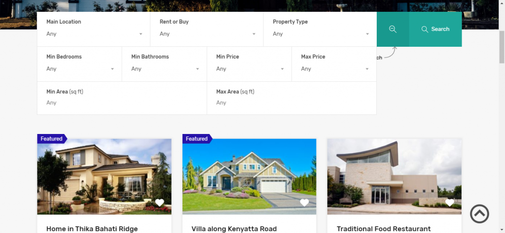 Magywa real estate website